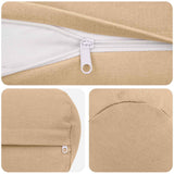 Cushion with Pillow HEERLEN 2 pcs Cream Fabric