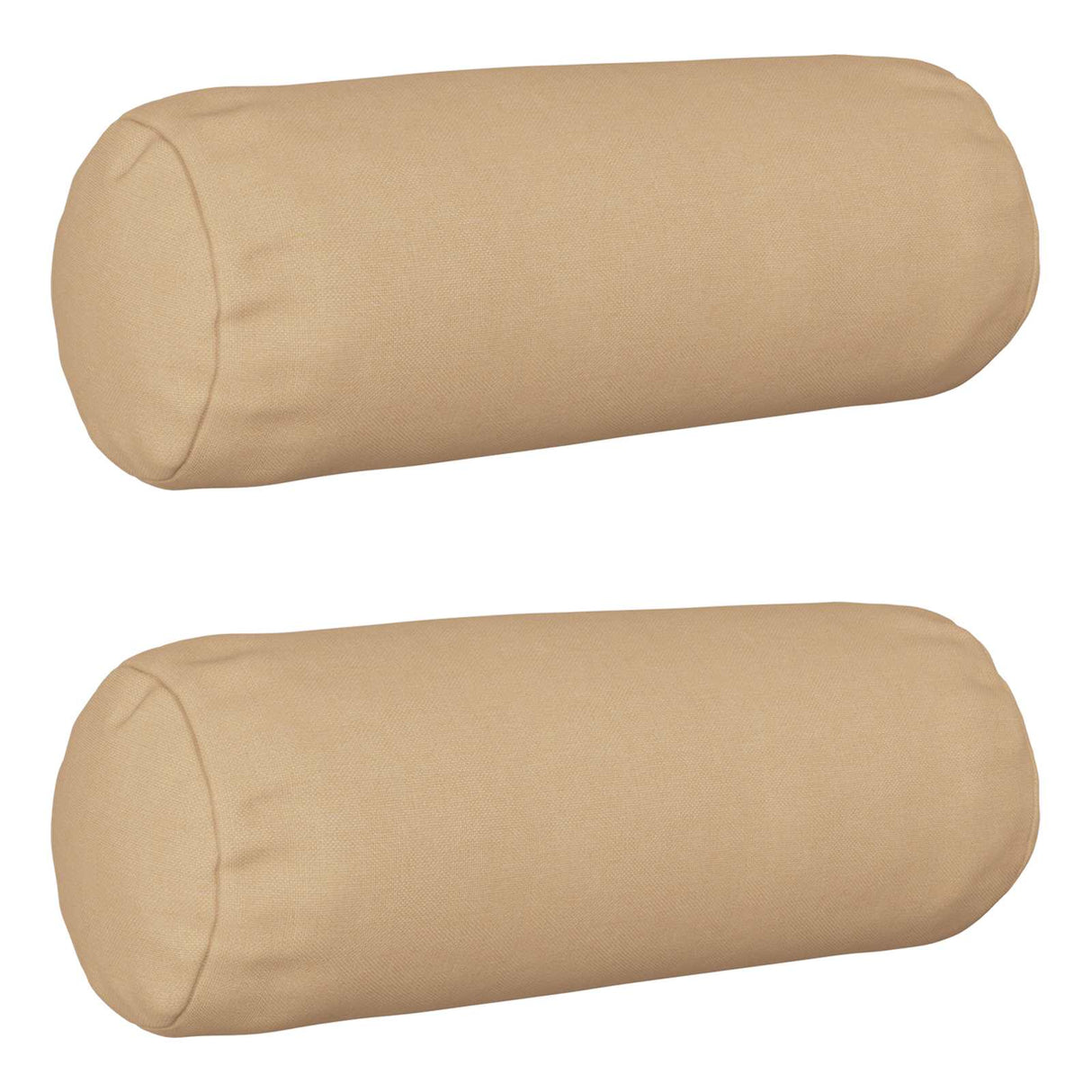Cushion with Pillow HEERLEN 2 pcs Cream Fabric
