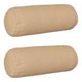 Cushion with Pillow HEERLEN 2 pcs Cream Fabric