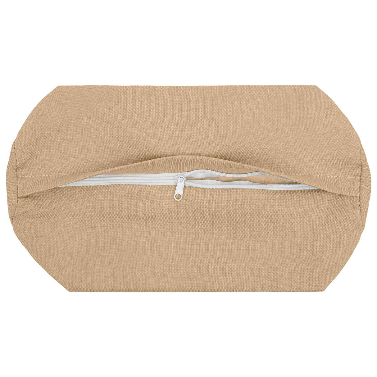 Cushion with Pillow HEERLEN 2 pcs Cream Fabric