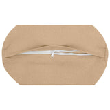 Cushion with Pillow HEERLEN 2 pcs Cream Fabric