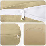 Cushion with Pillow HEERLEN 2 pcs Beige Polyester - Close-Up Angle