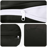 Cushion with Pillow HEERLEN 2 pcs Black Polyester - 45-Degree Angle