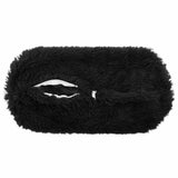 Cushion with Pillow HEERLEN 2 pcs Black PV Fleece - Top-Down View