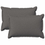 Cushion 2 pcs HOUTEN Light Grey 30 x 50 cm Faux Linen