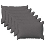 Cushion with Pillow HOUTEN 6 pcs Light Grey Faux Linen