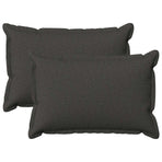Cushion 2 pcs HOUTEN Dark Grey 30 x 50 cm Faux Linen