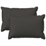 Cushion with Pillow HOUTEN 2 pcs Dark Grey Faux Linen