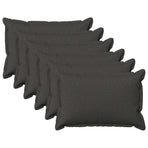 Throw Pillow 6 pcs HOUTEN Dark Grey 30 x 50 cm Faux Linen