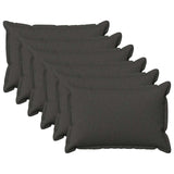 Cushion with Pillow HOUTEN 6 pcs Dark Grey Faux Linen