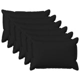 Cushion with Pillow HOUTEN 6 pcs Black Faux Linen