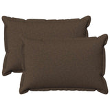 Cushion with Pillow HOUTEN 2 pcs Taupe Faux Linen
