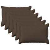 Cushion with Pillow HOUTEN 6 pcs Taupe Faux Linen