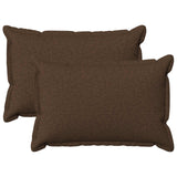 Cushion with Pillow HOUTEN 2 pcs Brown Faux Linen