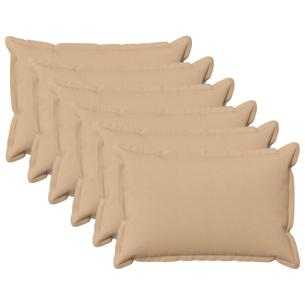 Cushion with Pillow HOUTEN 6 pcs Cream Faux Linen