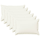 Cushion with Pillow HOUTEN 6 pcs White Faux Linen