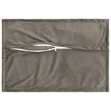 Cushion with Pillow HOUTEN 2 pcs Light Grey Velvet - Side View