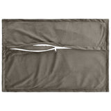Cushion with Pillow HOUTEN 6 pcs Light Grey Velvet - Side View