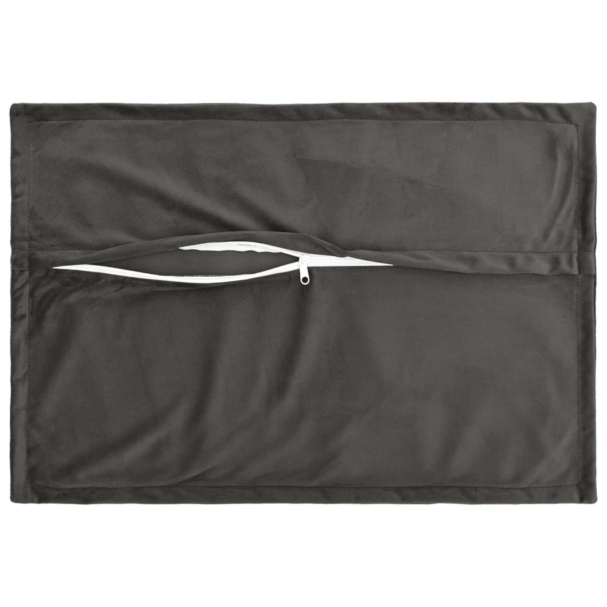 Cushion with Pillow HOUTEN 2 pcs Dark Grey Velvet