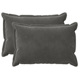 Cushion with Pillow HOUTEN 2 pcs Dark Grey Velvet