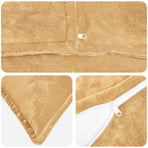 Throw Pillow 6 pcs HOUTEN Taupe 30 x 50 cm Flannel