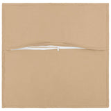 Cushion with Pillow HOUTEN 2 pcs Cream Faux Linen - Side View