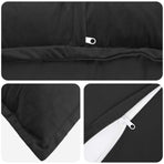 Cushion with Pillow HOUTEN 2 pcs Black Velvet