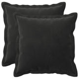 Cushion with Pillow HOUTEN 2 pcs Black Velvet - Front View