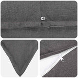 Cushion with Pillow HOUTEN 2 pcs Light Grey Faux Linen - Top-Down View