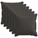 Cushion 6 pcs HOUTEN Dark Grey 40 x 40 cm Faux Linen