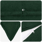 Cushion 2 pcs HOUTEN Dark Green 40 x 40 cm Faux Linen