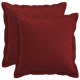 Cushion with Pillow HOUTEN 2 pcs Wine Red Faux Linen
