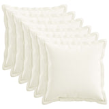 Cushion with Pillow HOUTEN 6 pcs White Faux Linen