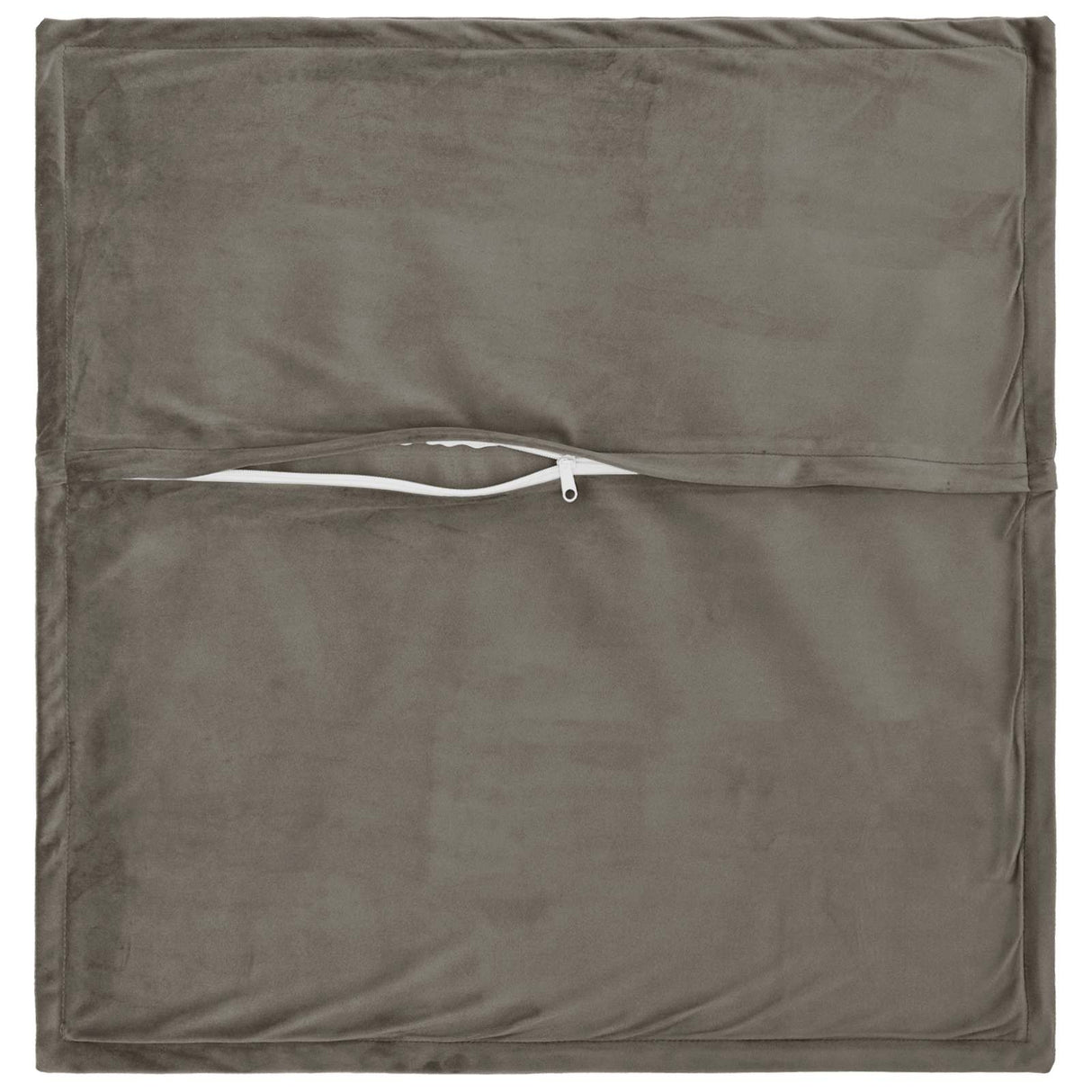 Cushion with Pillow HOUTEN 2 pcs Light Grey Velvet