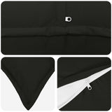 Cushion with Pillow HOUTEN 2 pcs Black Polyester