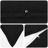 Cushion with Pillow HOUTEN 2 pcs Black Faux Linen
