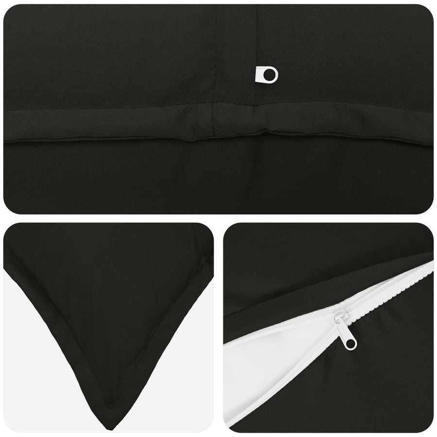 Cushion 2 pcs HOUTEN Black 40 x 60 cm Polyester