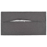 Cushion with Pillow HOUTEN 2 pcs Light Grey Faux Linen - Side View
