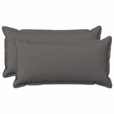 Cushion with Pillow HOUTEN 2 pcs Light Grey Faux Linen