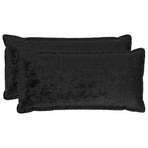 Throw Pillow 2 pcs HOUTEN Black 40 x 70 cm Flannel