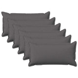 Cushion with Pillow HOUTEN 6 pcs Light Grey Faux Linen