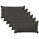 Cushion with Pillow HOUTEN 6 pcs Dark Grey Faux Linen