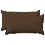 Cushion with Pillow HOUTEN 2 pcs Brown Faux Linen