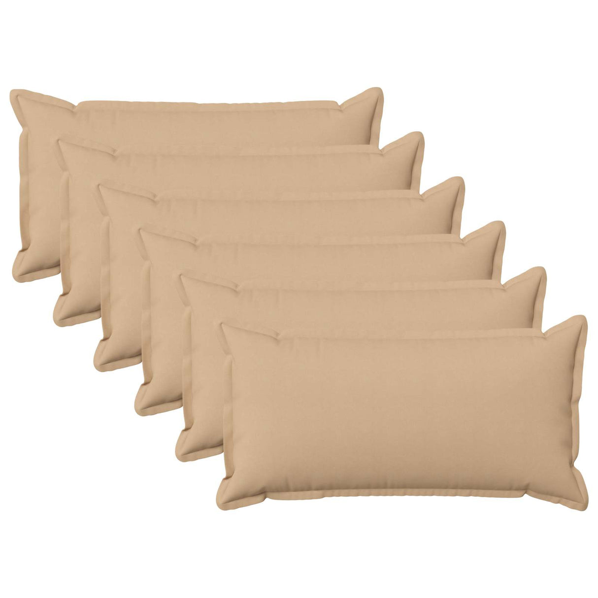 Cushion with Pillow HOUTEN 6 pcs Cream Faux Linen