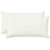 Cushion with Pillow HOUTEN 2 pcs White Faux Linen