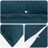 Cushion with Pillow HOUTEN 2 pcs Blue Velvet
