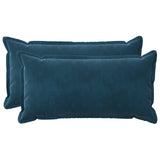 Cushion with Pillow HOUTEN 2 pcs Blue Velvet