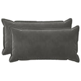 Cushion with Pillow HOUTEN 2 pcs Dark Grey Velvet