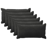 Cushion with Pillow HOUTEN 6 pcs Black Velvet
