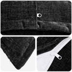 Cushion 2 pcs HOUTEN Anthracite 40 x 80 cm Chenille Fabric